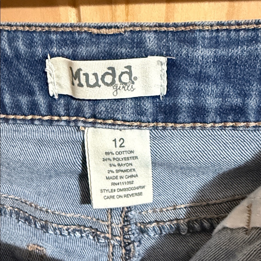 Mudd Blue Jeans with Red Floral Embroidery - Picture 2 of 6